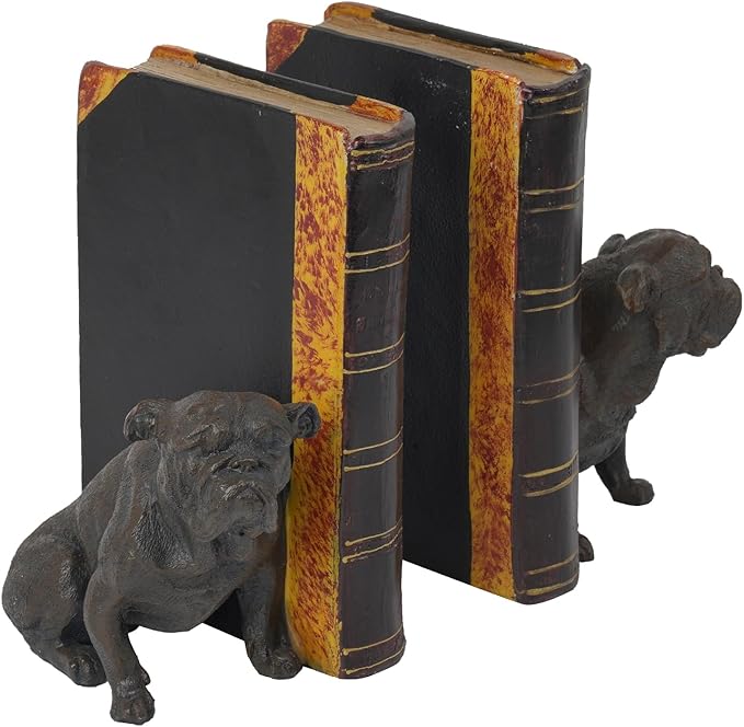 Dog Decorative Bookends Book Holder - Vintage Shelf Decor Book Ends to Hold Books Heavy Duty for Home Decor 3.5 X 4.5 X 6.25 inch Guichifun