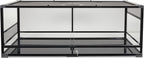 Zilla QuickBuild Reptile 65 Gallon Glass Terrarium Habitat with Sliding Door For Geckos, Snakes, Lizards, Frogs, Turtles, and Tortoises, 48" x 18" x 18"