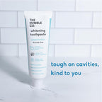 The Humble Co. Natural Whitening Toothpaste - Peppermint, Fluoride Free, Fresh Breath, Plaque Removal, Vegan & Cruelty Free, Non-Toxic SLS Free (5.5 oz, 2pk)