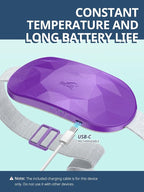 Slimpal AI Portable Heating Pad for Period Cramps, AI Smart Chip Long Safe Heat, Electric Cordless Back Belly Heating Pad for Menstrual Relief, Wearable Heat Belt Gifts for Her Women Girl, Dark Violet