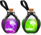 Patelai 2 Pcs Halloween Glass Potion Bottles with Belt Cork Renaissance Witch Costume Accessories Witch Props Potion Bottle for Halloween Party Decor Cosplay DIY Crafts Gift (Black)