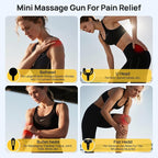 Massage Gun Mini, Electric Muscle Massager Deep Tissue, Compact Travel Size Handheld Percussion Massage Gun for Back, Shoulders, Full Body Recovery and Pain Relief, Birthday Gifts for Men Women