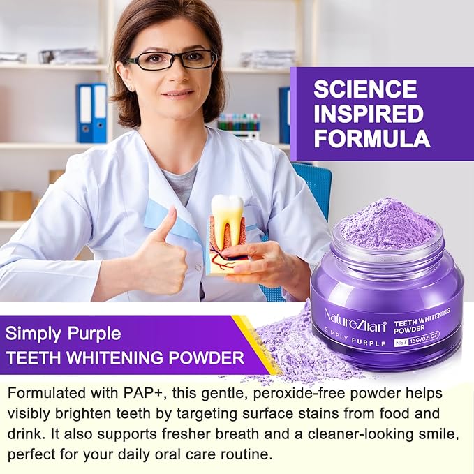Teeth Whitening Powder - Teeth Whitening - Removes Stains - No Sensitivity - Toothpaste Power - Breath Freshener - for Coffee, Tea and Tobacco Stains 15g