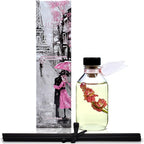 LOVSPA Reed Diffuser Set, Pink Tuberose Scented Oil Diffuser with Sticks, Home Fragrance Accessories for Bathroom Shelf Decor, Aroma Diffusers for Home or Office Desk, USA Made