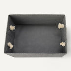 Amazon Basics Foldable Storage Bins with Rope Handles, Charcoal, Large, Pack of 3
