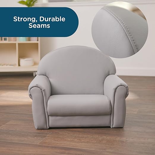 Children's Factory As We Grow Chair and Couch, Flexible Seating for Daycare or Preschool, Kids Reading Couch, Playroom Furniture, Gray