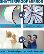 Shatterproof Acrylic Full Length Wall Mirror for Bedroom & Home Gym