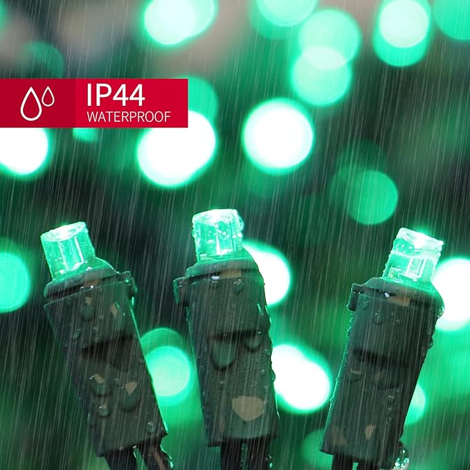 100 Count Green- String Lights - 21.6FT LED Christmas Lights, Mini led Lights for Indoor Outdoor Home Holiday Party Wedding Independence Day Decoration