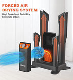 Boot Dryer for Work Boots, Shoe Dryer and Ozone Deodorizer, Portable Ski Boot Dryer with Adjustable Tubes & Timer, Ultra Silent, Quick Drying for Ski Boots, Sneakers, Gloves, Hats, Helmets