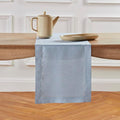 Solino Home Linen Dusty Blue Table Runner 90 Inches Long - 100% Pure Linen Hemstitch 14 x 90 Inch Table Runner for Dining, Fall, Autumn, Thanksgiving - Classic Hemstitch