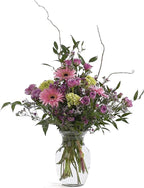 Floral Supply Online - 8" Clear Rose Vase and Flower Guide Booklet - Decorative Glass Flower Vase for Floral Arrangements, Weddings, Home Decor or Office.
