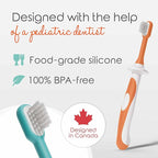 Cherish Baby Care Toddler Toothbrushes 1-2 Years (4-Pack) - BPA-Free & Safety-Tested Kids Toothbrush Kit, Designed by a Pediatric Dentist, Soft-Grip Toothbrush for Kids, My First Toothbrush Set