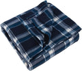 50x60 Throw Blankets, Plaid Fleece Throw Blankets for Bedroom, Couch, Livingroom, Chair, Pets, Outdoors