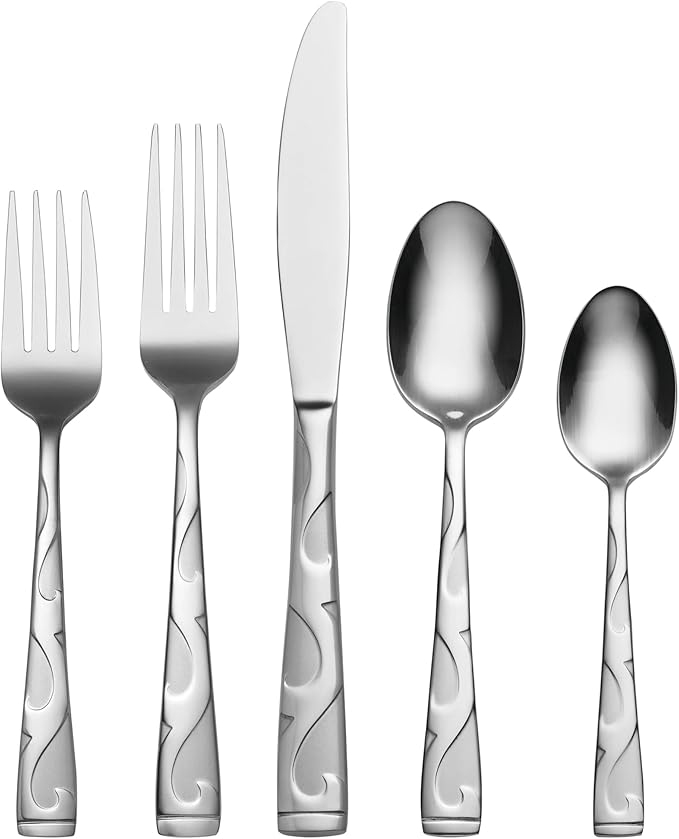 Oneida Tuscany 45-Piece Flatware Set, Service for 8, Silver