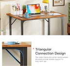 PayLessHere | 32 Inch Computer Desk | Vintage | Office Desk with Metal Frame, Adjustable Feet | Water-Resistant, Scratchproof Surface | Sturdy Writing Table for Home Office or Study | Pack of 1