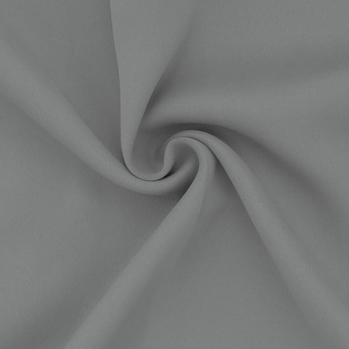 Easy-Going Blackout Curtains for Bedroom, Solid Thermal Insulated Grommet and Noise Reduction Window Drapes, Room Darkening Curtains for Living Room, 2 Panels (52x108 in,Light Gray)