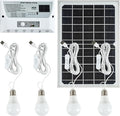 Solar Powered Indoor & Outdoor Pendant Lights with 4 LED Bulbs, Each 5m Cord, Waterproof, 6000mAh Battery for Yards, Gardens, Patios, Camping, RVs & Sheds