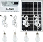 Solar Powered Indoor & Outdoor Pendant Lights with 4 LED Bulbs, Each 5m Cord, Waterproof, 6000mAh Battery for Yards, Gardens, Patios, Camping, RVs & Sheds