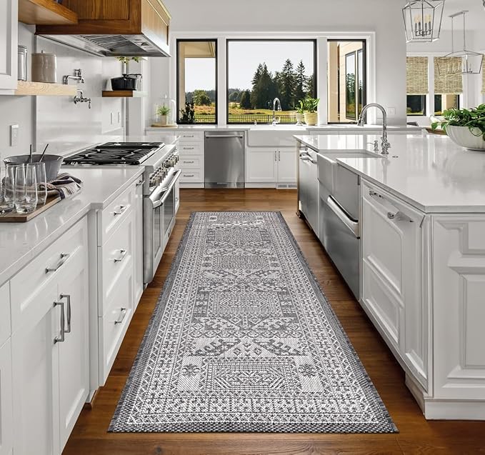 Keen Home Design Terrace Outdoor Runner Rug - 2x6 Washable Indoor/Outdoor Rug for Patio, Kitchen, Balcony, Beach, Garden, Deck and Porch, Size: 2'2"x5'7"