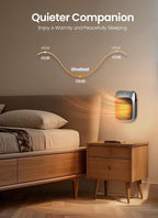 GiveBest 800W Plug-in Wall Space Heater With Remote, Small Outlet Heater With Adjustable Thermostat, 12H Timer, LED Display for RV, Home Office, Bathroom Indoor Use