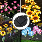 Solar Lantern Light Replacement Top for Flower Light ,LED Solar Panel Lantern Lid Replacement Part for Outdoor Flower DIY Garden Patio Decor (2PCS)