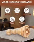 ONUEMP Cellulite Massage Tool, Wood Therapy Massage Tools Lymphatic Drainage Massager, Maderoterapia Kit Colombiana Lipedema Massagers Meridian Brush for Fascia Release, Body Sculpting