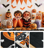 Halloween Table Runner,72 Inches Pumpkin Ghost and Spider Web Pattern Table Runner for Halloween, Table Decoration/Party Dinner Table Decor,Kitchen,Mantel,Bedroom Decoration