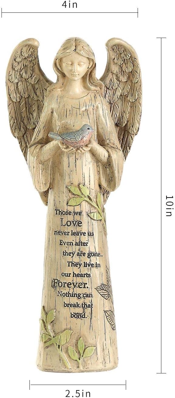 Topadorn Garden Statuary Outdoor Praying Angel Resin Figurines,Angel Collectible Sculptures,10" H