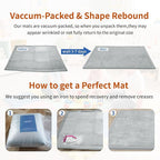ACOMOPACK Baby Play Mat for Floor,1.3" Thick Memory Foam Area Rug for Living Room,Soft Velvet Crawling with Non-Slip Bottom for Kid,Toddler,79"×118" Tummy Time Nursery Rugs,Yoga（Light Grey）
