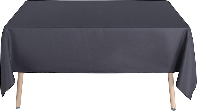 sancua Rectangle Tablecloth - 54 x 78 Inch - Stain and Wrinkle Resistant Washable Polyester Table Cloth, Decorative Fabric Table Cover for Dining Tables, Buffet Parties and Camping, Grey