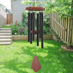 Small Wind Chimes for Outside, Wind Chimes Outdoor Tuned Soothing Melody, Wind Chime for Mom/Housewarming, Black WindChimes Outdoors Decoration.