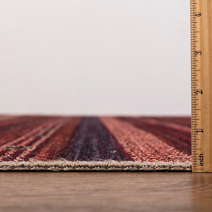 Keen Home Design 4x6 Rug - Machine Washable Area Rug with Non-Slip Backing, Ideal for Living Room, Dining Room, Bedroom - Vintage, Easy Clean, Durable, Low Pile Rug - (4' x 6')