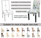 JQinHome Pattern Chair Covers for Dining Room Set of 4, High Stretch Removable Washable Parsons Chair Slipcover for Home Party Hotel Wedding Ceremony (Flowering Butterflies,4PCS)