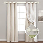 White Farmhouse Curtain Rods for Windows:18-45" Heavy Duty Adjustable Curtain Rod for Bedroom Living Room,Boho Decorative Rustic Drapery Rods with Vintage Coastal Texture Finials,Antique White