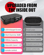 Vibration Plate Exercise Machine, 8000 Vibrations/min Adjustable Fitness Platform, 400 Lbs Capacity Whole Body Workout Extra Large Size Platform with Bluetooth for Weight Loss, Women & Men
