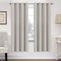 H.VERSAILTEX Premium Blackout Thermal Insulated Room Darkening Curtains for Bedroom/Living Room - Classic Grommet Top (2 Panels, Stone, 52 Inch by 72 Inch)