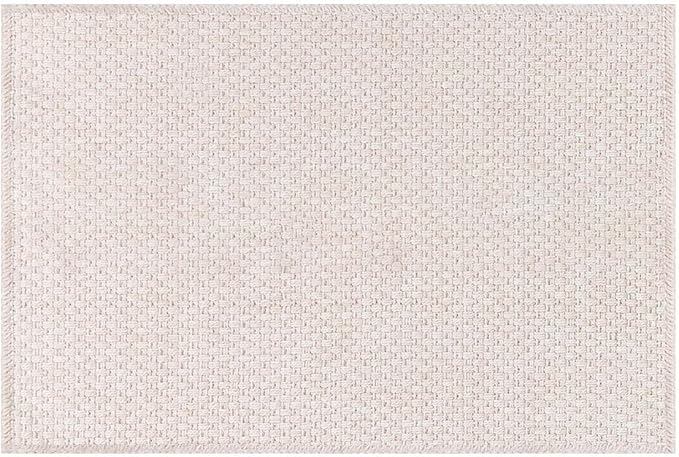 CAMILSON Easy Jute Rug 2x3, Indoor Outdoor Off-White Farmhouse Area Rugs for Living Room and Kitchen Rug, Solid Woven Design, Easy-Cleaning, Washable Outside Carpet Alfombras (2 x 3)