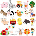 Brand Farm Animal Gel Clings Stickers for Kids, 21PCS Reusable Decals, Wall, Car, Window Decorations, Classroom, Home, Nursery, Party Supplies