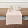 Solino Home Linen Pink Table Runner 90 Inches Long - 100% Pure Linen 14 x 90 Inch Table Runner for Halloween - Fete
