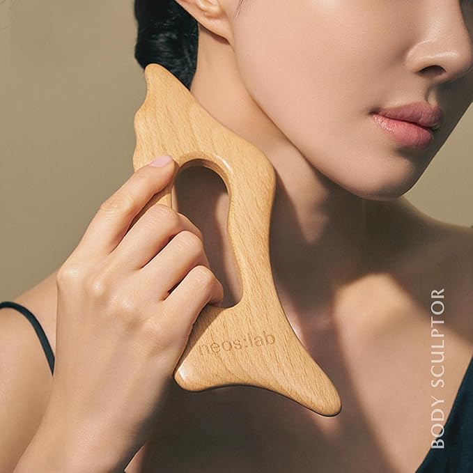 Body Sculptor - Beech Wood Massage Tool, Portable & Lightweight Scraping Tools, Wood Gua Sha, Relieve Tensed Muscle, Lymphatic Massage to Help Face & Body Circulation