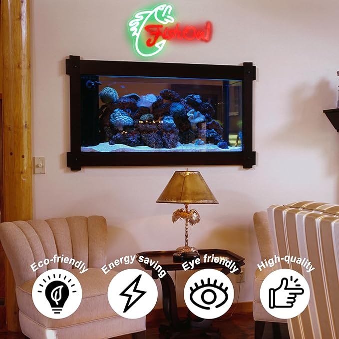 Fish On Neon Sign Go Fishing LED Signs for Wall Green Red Neon Light Dimmable Neon Lights Signs Fish Neon Light Up Sign for Bedroom Living Room Man Cave Yacht Decor Men Gifts