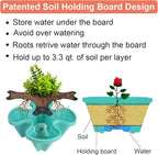 Vertical Planter, 6 Tier Stackable Strawberry Planter with Garden Tool Set, Movable Indoor/Outdoor Garden Herb Pot for Growing Vegetables and Succulents, Teal