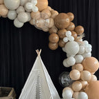 130pcs Tan Balloons Different Sizes 18" 12" 10" 5" Light Brown Latex Balloon Garland Arch Kit for Birthday Baby Shower Graduation Wedding Gender Reveal Anniversary Party Decorations