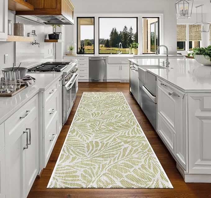 Keen Home Design Terrace Outdoor Runner Rug - 2x10 Washable Indoor/Outdoor Rug for Patio, Kitchen, Balcony, Beach, Garden, Deck and Porch, Size: 2'2"x9'11"