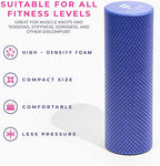 Recovery Foam Roller - High Density Travel Foam Roller for Muscle Massage and Deep Tissue Relief - Compact and Portable for Exercise, Travel, and Fitness - 12"x4", Purple