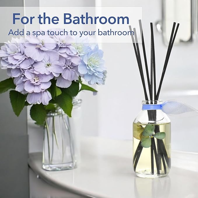 LOVSPA Reed Diffuser Set, English Garden Scented Oil Diffuser with Sticks, Home Fragrance Accessories for Bathroom Shelf Decor, Aroma Diffusers for Home or Office Desk, USA Made