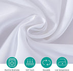 Surmente 132 inch Round tablecloths -5 Pack White Round Table Cloths, Polyester Fabric Table Covers for Weddings, Banquets, or Restaurants