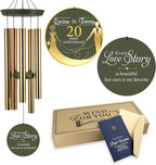 ASTARIN Wedding Memory Day Gifts Wind Chimes Customized, Personalized Wind Chimes 2025, for Couple Women Men, Deep Tone Wooden Windchime