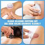 15Pcs Cupping Therapy Set-Professional Silicone Cupping, Suitable for Facial Body Massage/Deep Myofascial Release/Pain Relief/Muscle Relaxation & More (Black,15pcs)