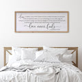 Love is Patient Love is Kind Wall Art 24×10 Inch Bible Verse 1 Corinthians 13 Christian Hanging Wood Framed Decor Sign (Wood)